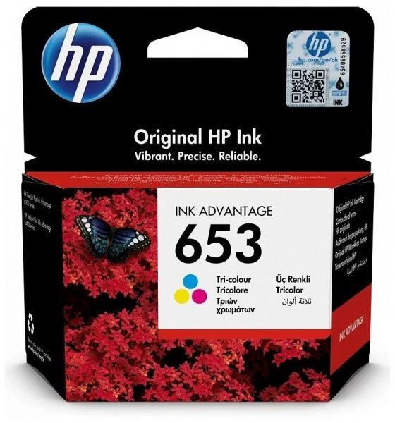 Картридж струйный 653 для HP DeskJet Plus Ink Advantage 6075/6475, 200стр. (O) многоцветный 3YM74AE
