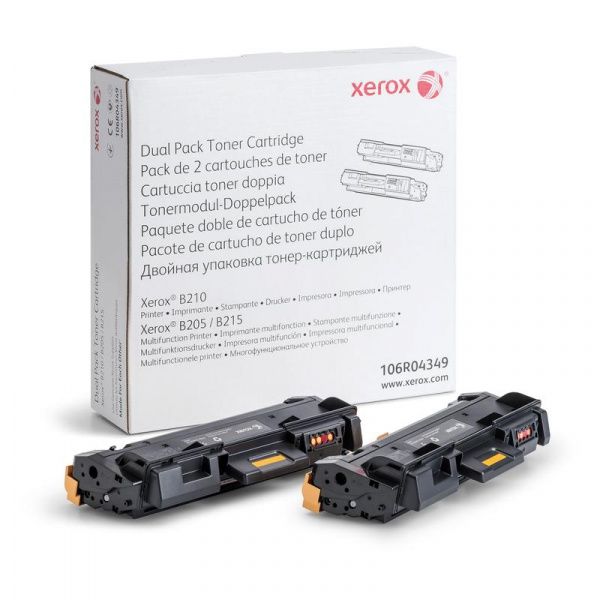 Тонер-картридж XEROX B205/B210/B215, 3КХ2шт (О) 106R04349