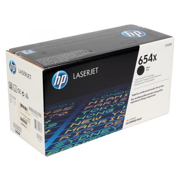 Картридж 654X для HP CLJ Flow M680z/M651dn/M651n/M651xh/M680dn/M680f,20,5К (О) чёрный  CF330X