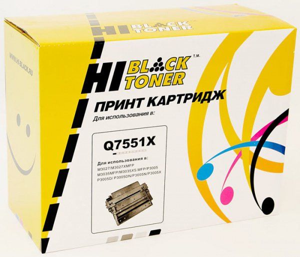 Картридж Hi-Black (HB-Q7551X) для HP LJ P3005/M3027MFP/M3035MFP, 13K