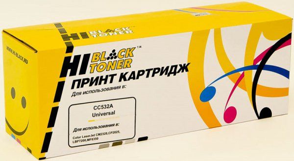 Картридж Hi-Black (HB-CC532A/CE412/CF382/718) для HP CLJ CP2025/CM2320/Canon LBP7200, Y, 2,8K