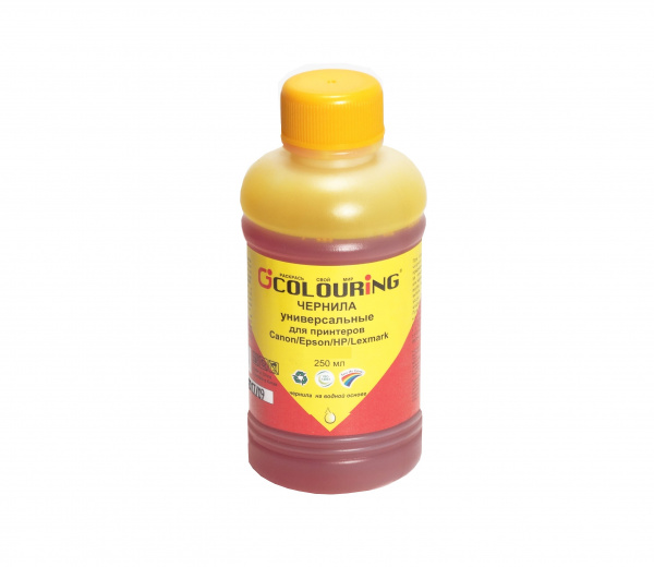 Чернила для принтеров Canon универсальные на водной основе Yellow 250 мл Colouring