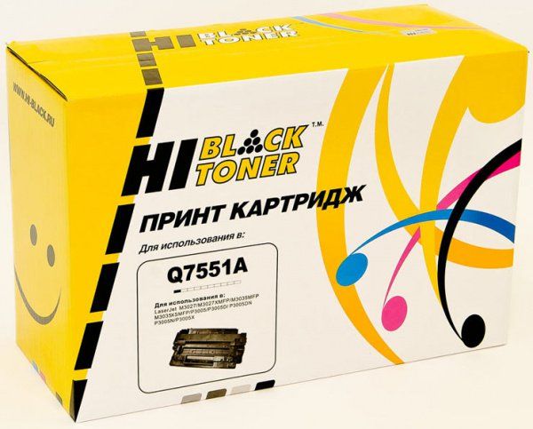 Картридж Hi-Black (HB-Q7551A) для HP LJ P3005/M3027MFP/M3035MFP, 6,5K