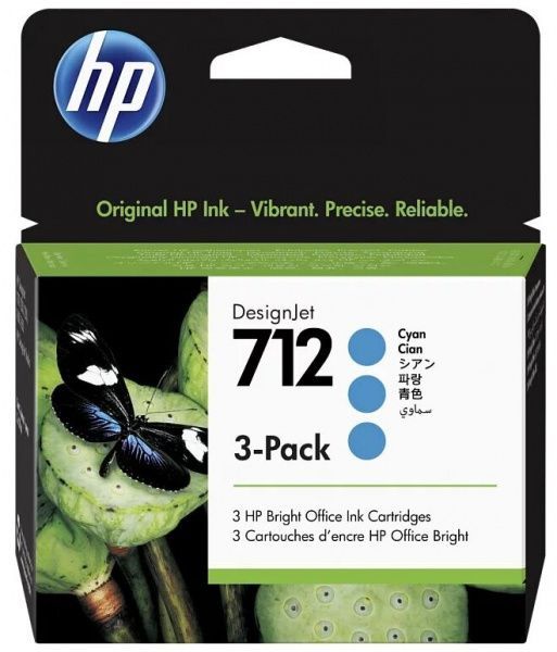 Картридж 712 для HP DJ T230/630, 29млХ3шт (О) голубой 3ED77A