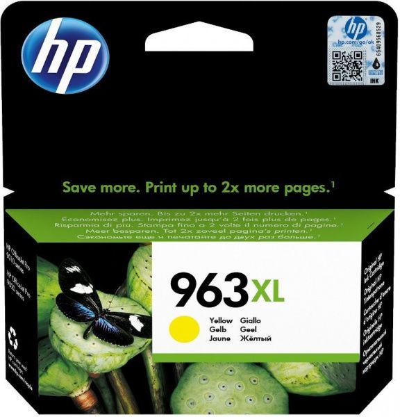 Картридж 963XL для HP OfficeJet Pro 901x/902x/HP, 1,6К (О) жёлтый 3JA29AE
